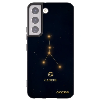 Picasee silikonový černý obal pro Samsung Galaxy S22 5G - CANCER