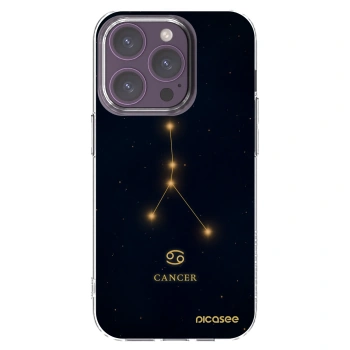 Picasee silikonový průhledný obal pro Apple iPhone 14 Pro - CANCER