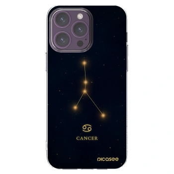 Picasee silikonový průhledný obal pro Apple iPhone 14 Pro Max - CANCER