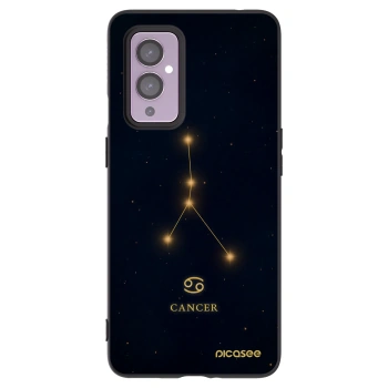 Picasee silikonový černý obal pro OnePlus 9 - CANCER