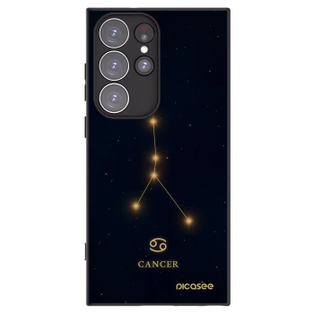 Picasee silikonový černý obal pro Samsung Galaxy S23 Ultra 5G - CANCER