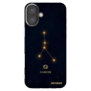 Picasee silikonový průhledný obal pro Apple iPhone 16 Plus - CANCER