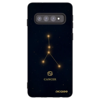 Picasee silikonový černý obal pro Samsung Galaxy S10 G973 - CANCER