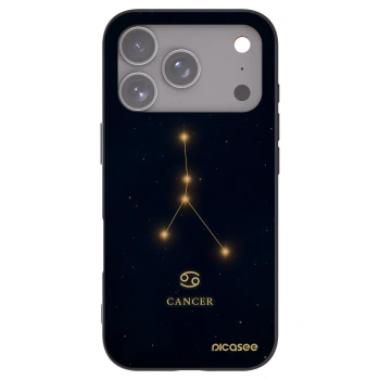 Picasee silikonový černý obal pro Apple iPhone 17 Pro - CANCER