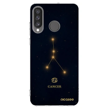 Picasee silikonový průhledný obal pro Huawei P30 Lite - CANCER