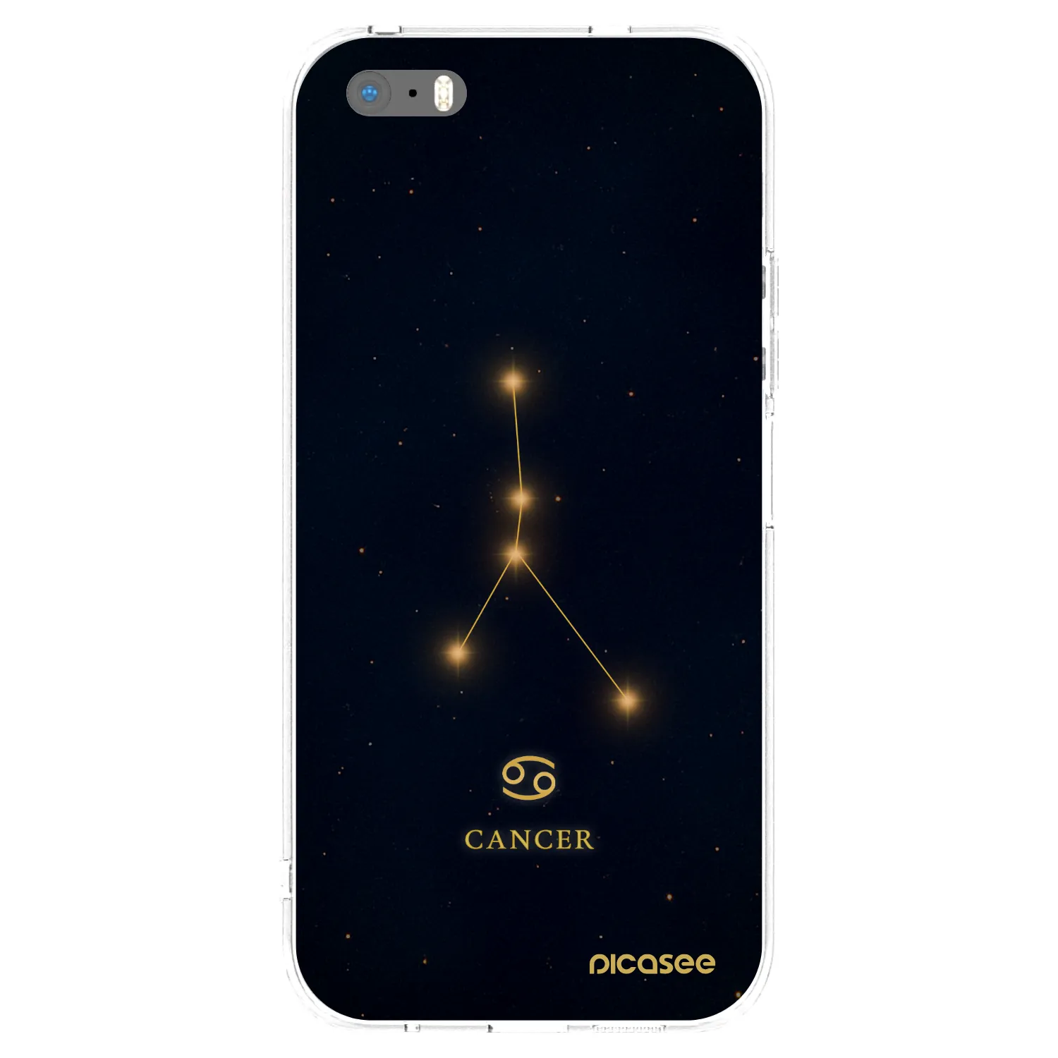 Picasee silikonový průhledný obal pro Apple iPhone 5/5S/SE - CANCER