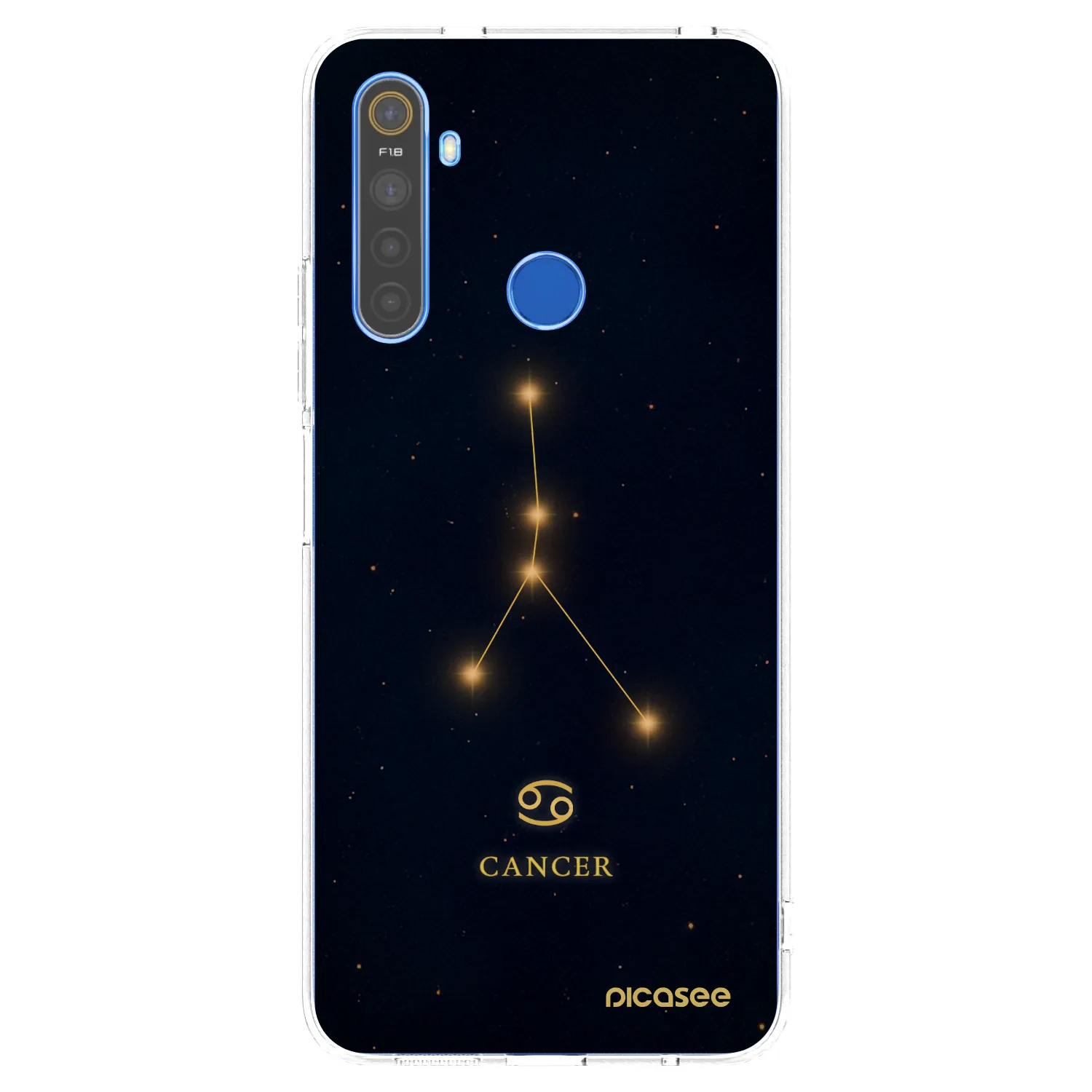 Picasee silikonový průhledný obal pro Realme 5 - CANCER