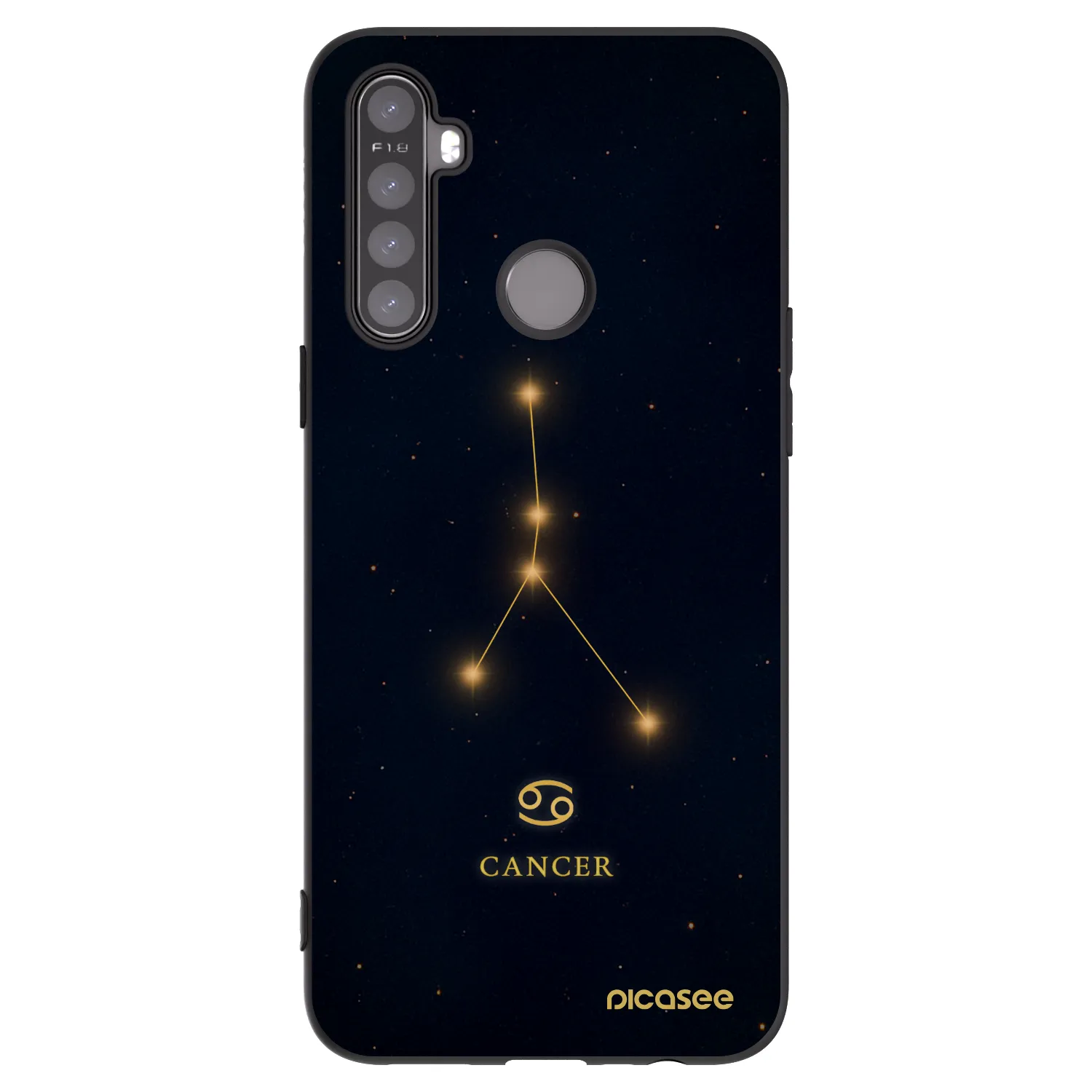 Picasee silikonový černý obal pro Realme 5 - CANCER