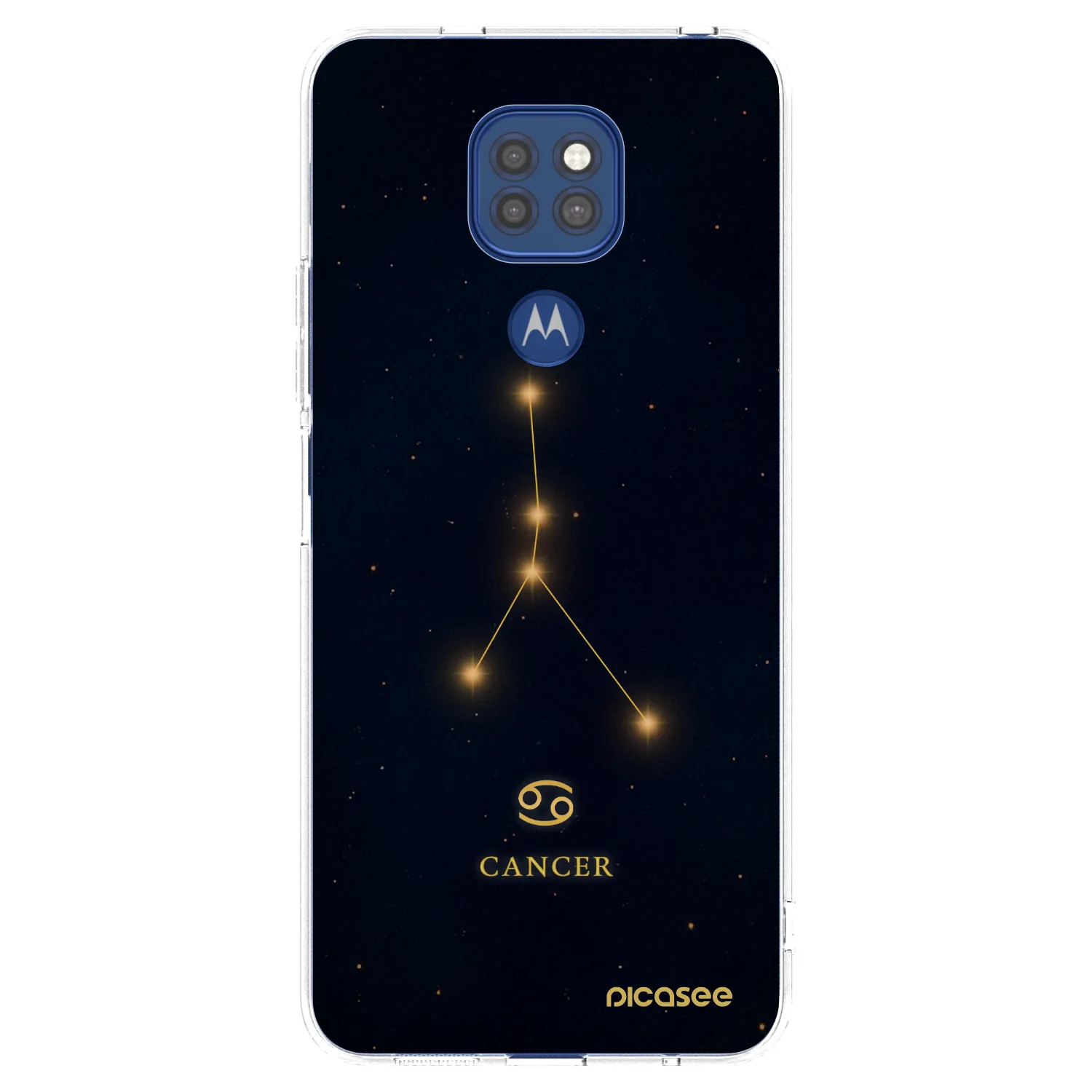 Picasee silikonový průhledný obal pro Motorola Moto G9 Play - CANCER