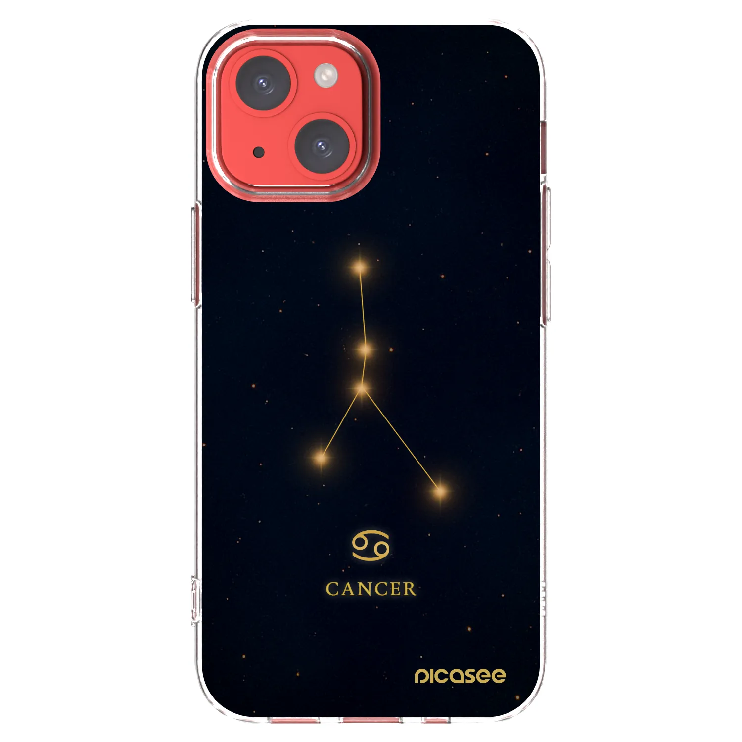 Picasee silikonový průhledný obal pro Apple iPhone 13 mini - CANCER