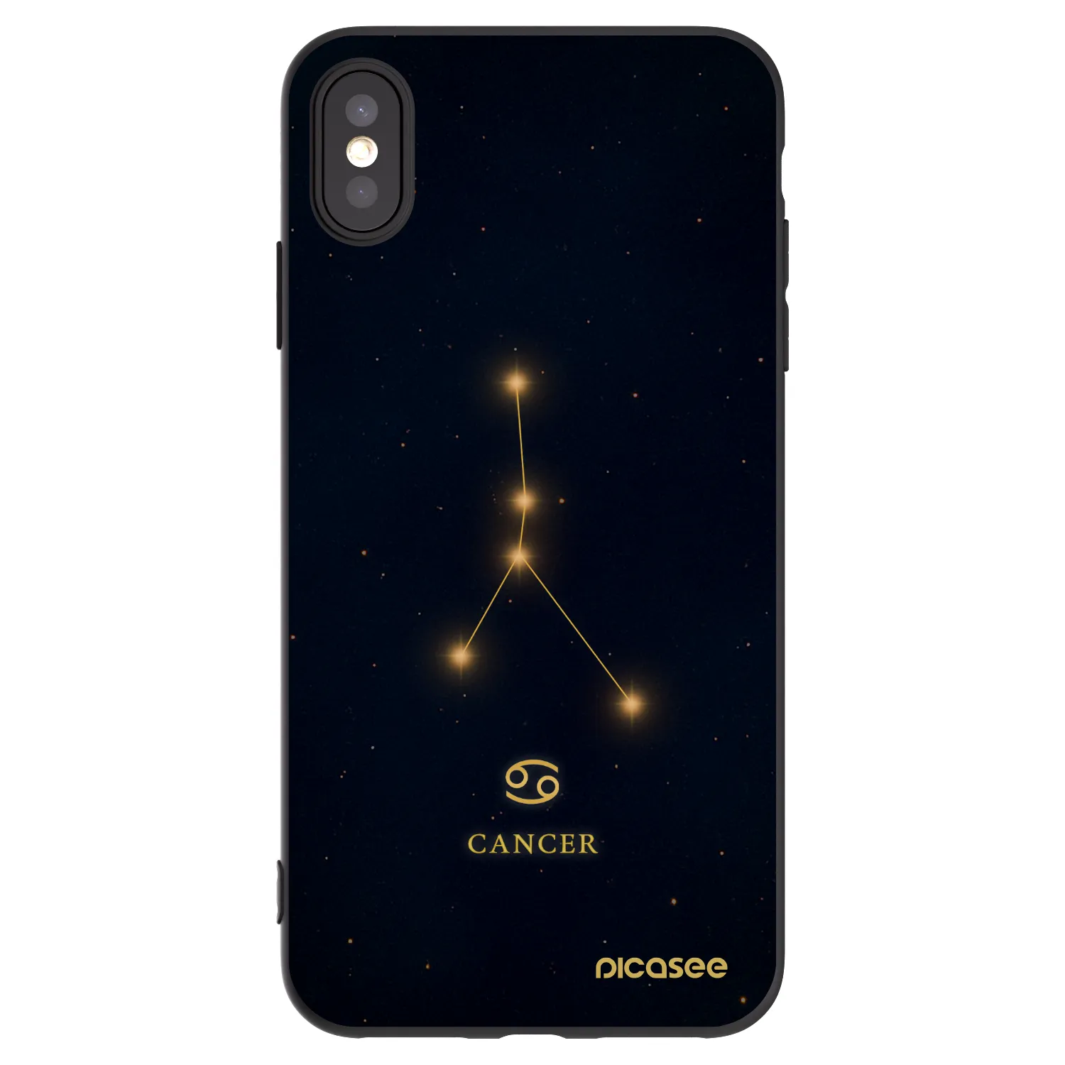 Picasee silikonový černý obal pro Apple iPhone XS Max - CANCER