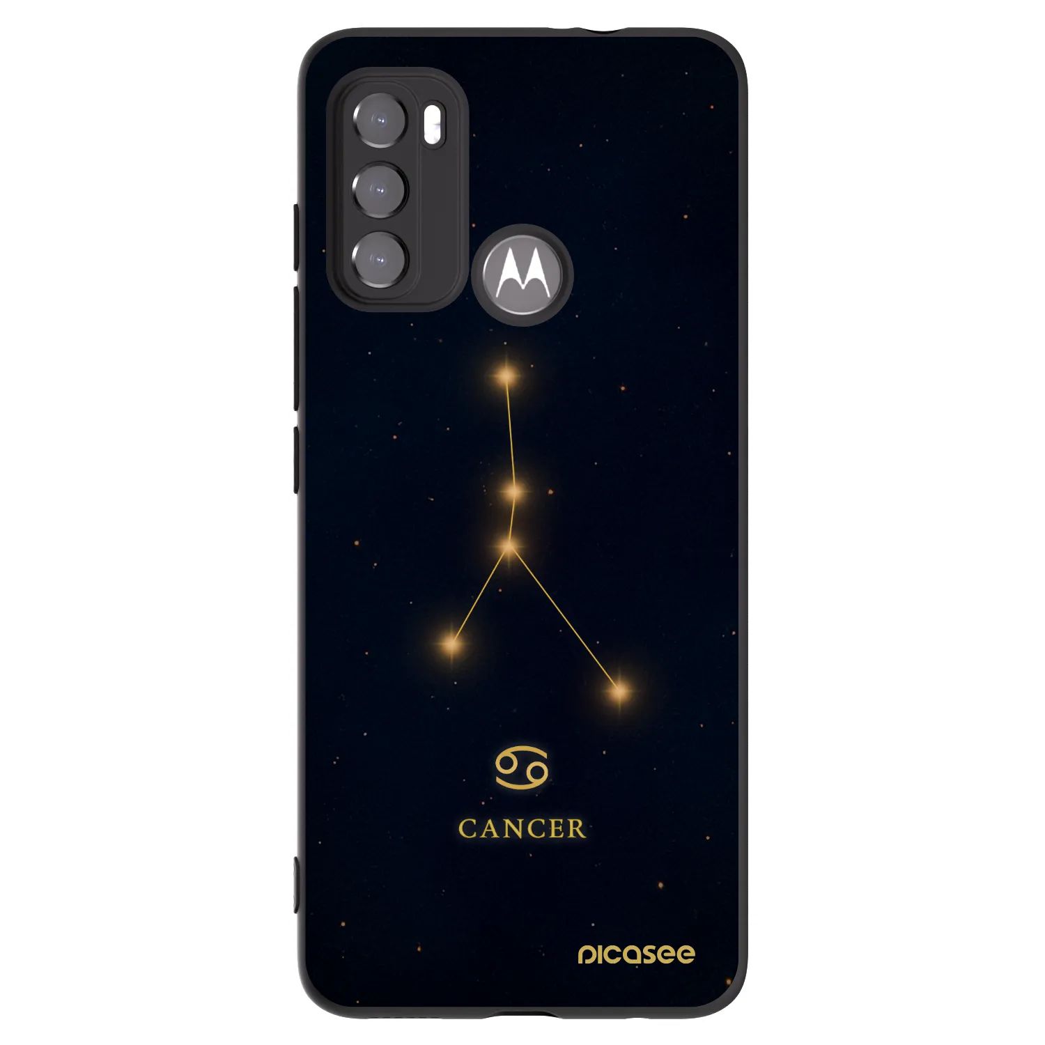 Picasee silikonový černý obal pro Motorola Moto G60 - CANCER