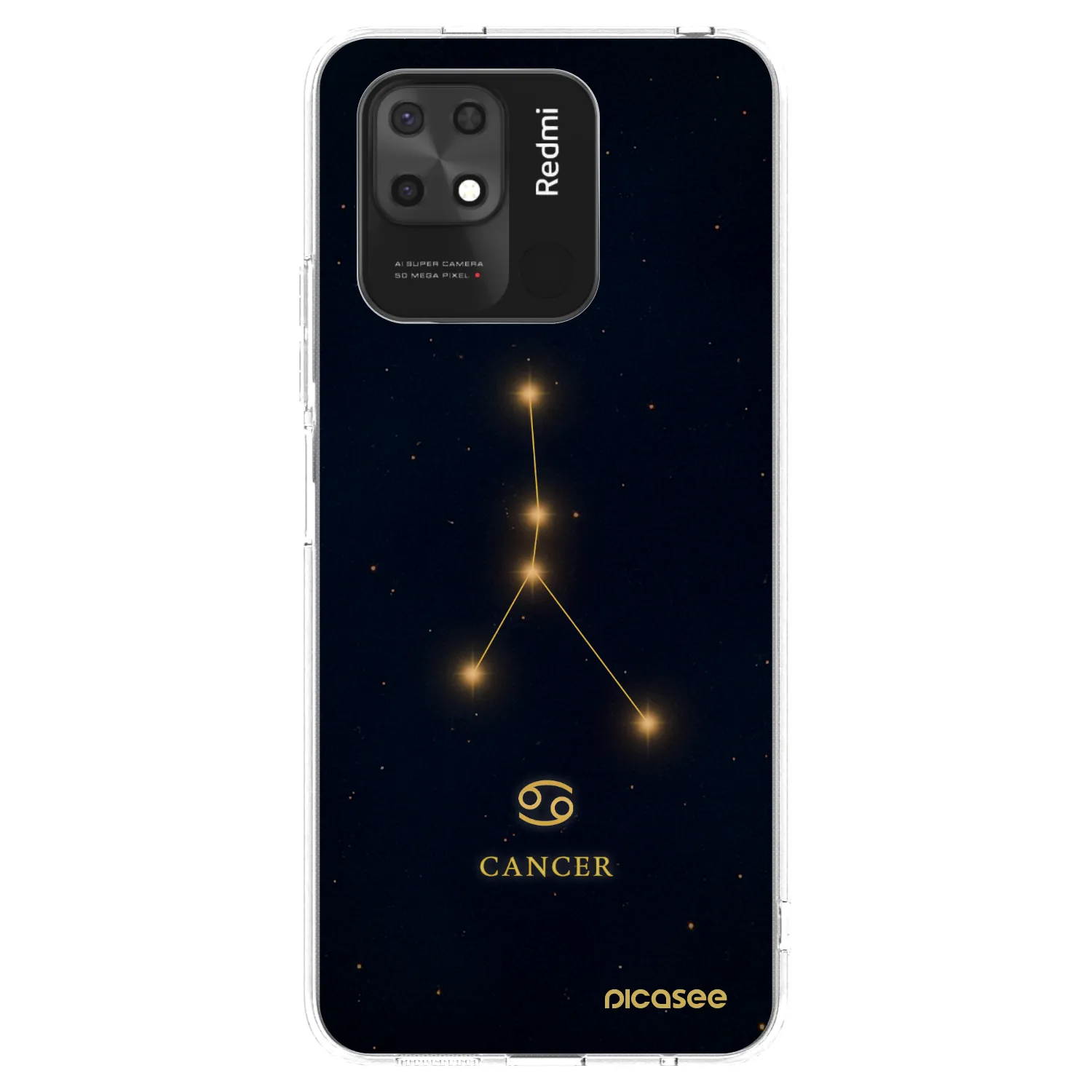 Picasee silikonový průhledný obal pro Xiaomi Redmi 10C - CANCER
