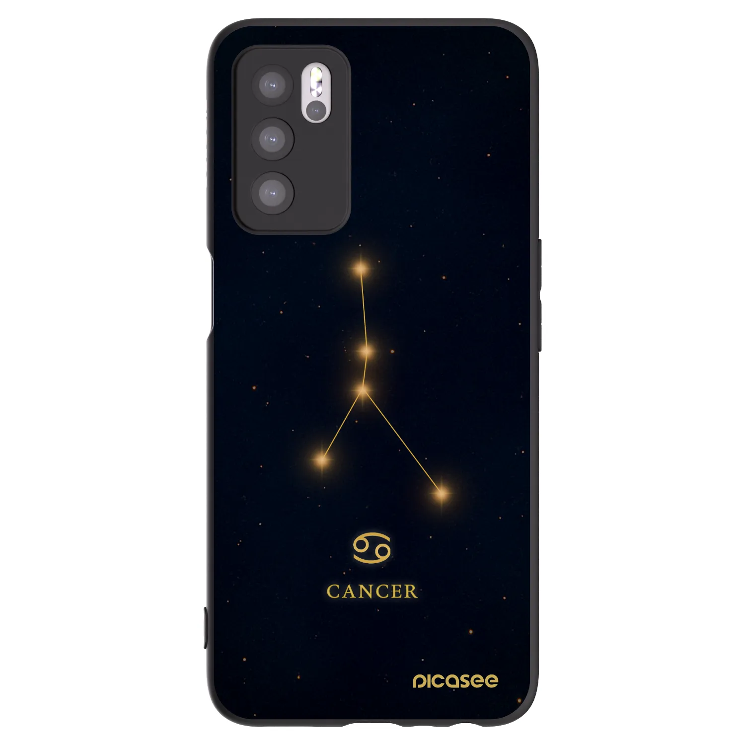 Picasee silikonový černý obal pro OPPO A16s - CANCER