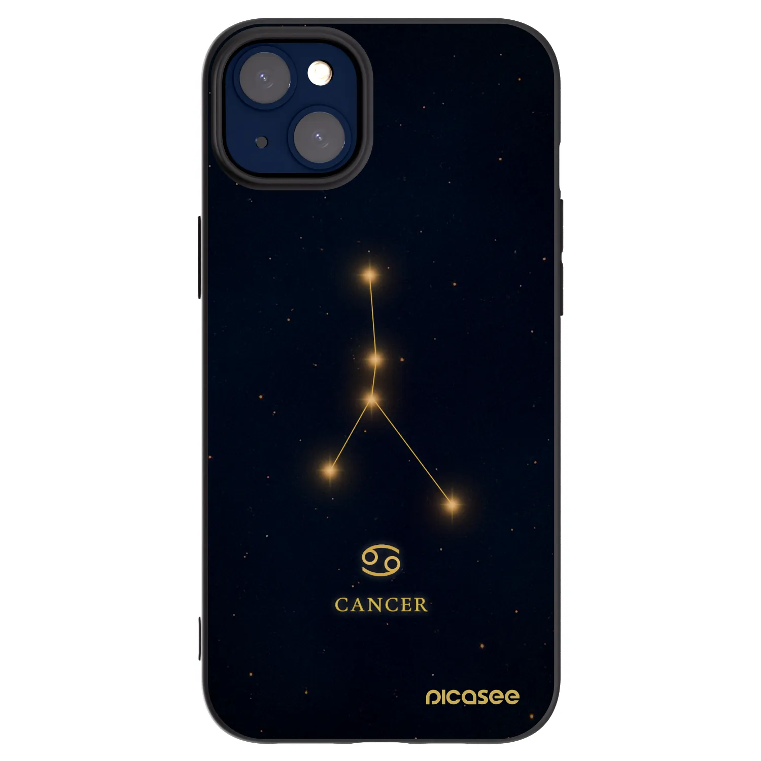 Picasee silikonový černý obal pro Apple iPhone 14 Plus - CANCER