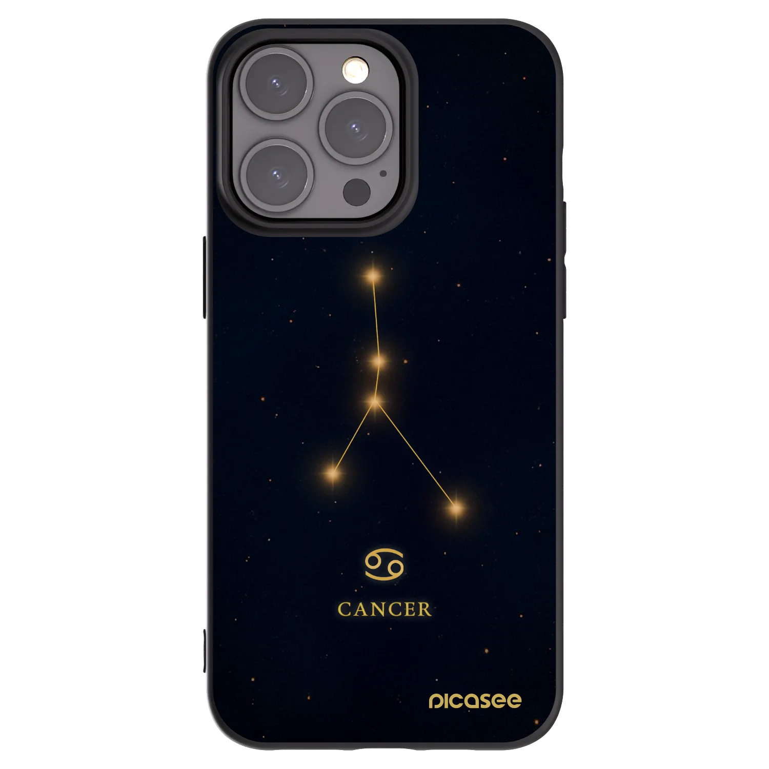 Picasee silikonový černý obal pro Apple iPhone 15 Pro Max - CANCER