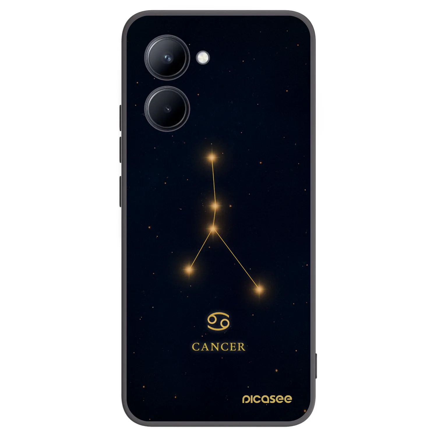 Picasee silikonový černý obal pro Realme C33 (2023) - CANCER