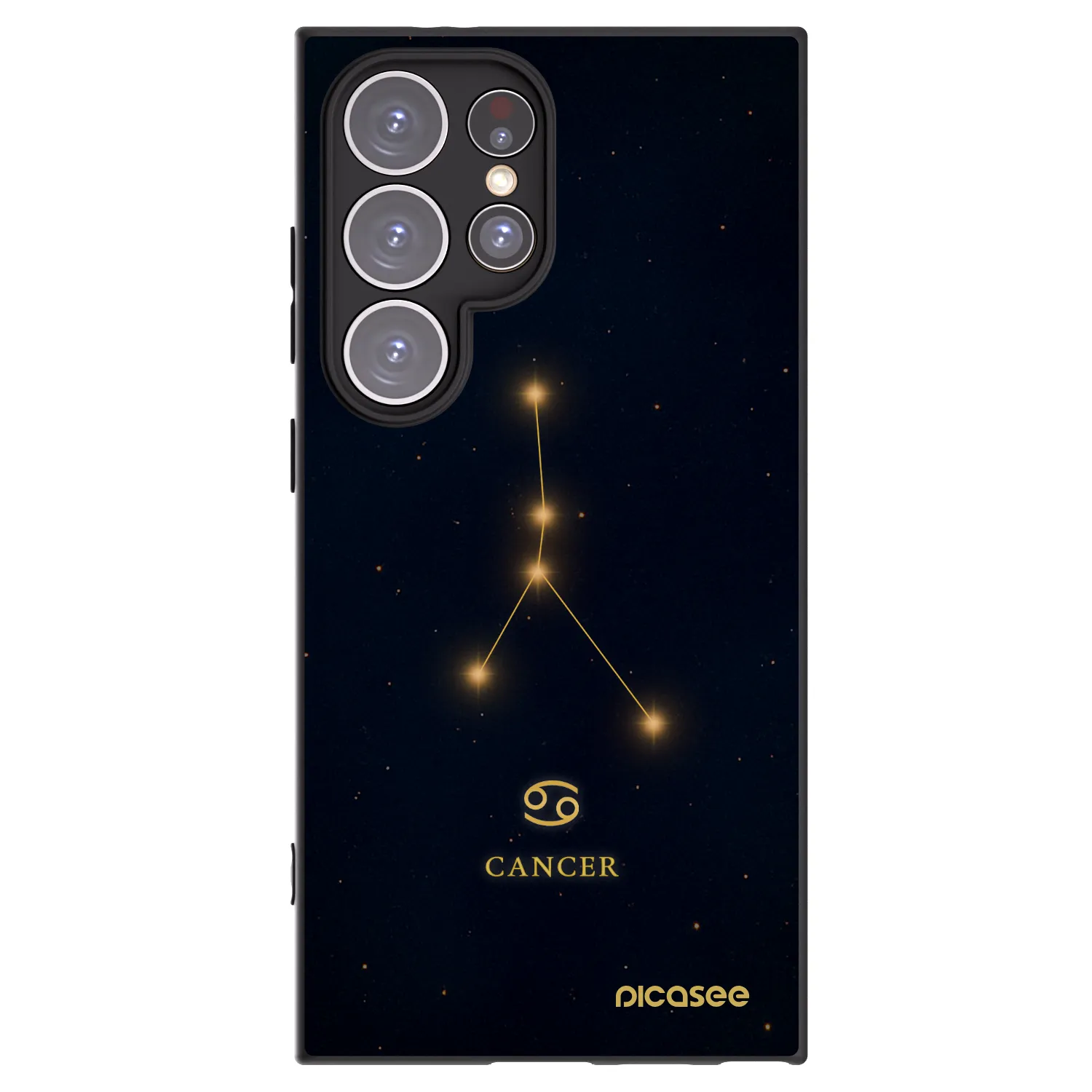 Picasee silikonový černý obal pro Samsung Galaxy S24 Ultra S928B 5G - CANCER