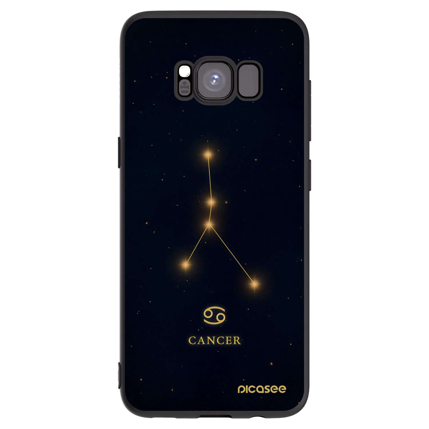 Picasee silikonový černý obal pro Samsung Galaxy S8 G950F - CANCER