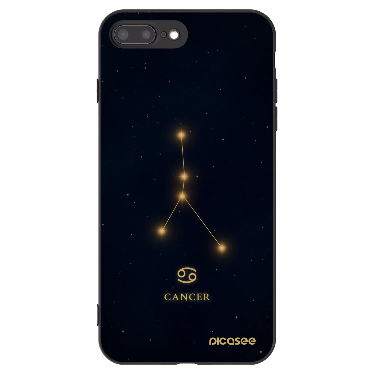 Picasee silikonový černý obal pro Apple iPhone 8 Plus - CANCER