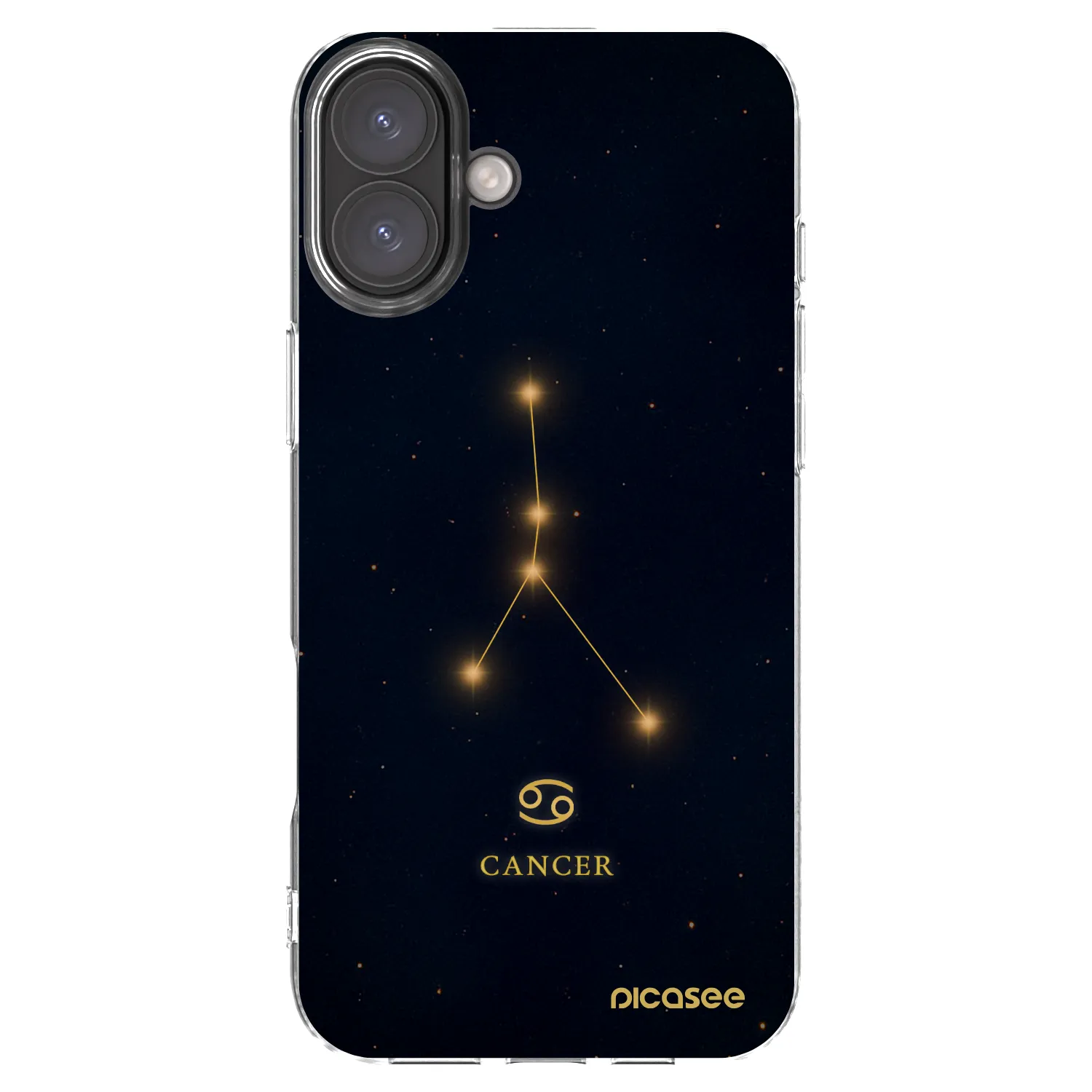 Picasee silikonový průhledný obal pro Apple iPhone 16 Plus - CANCER