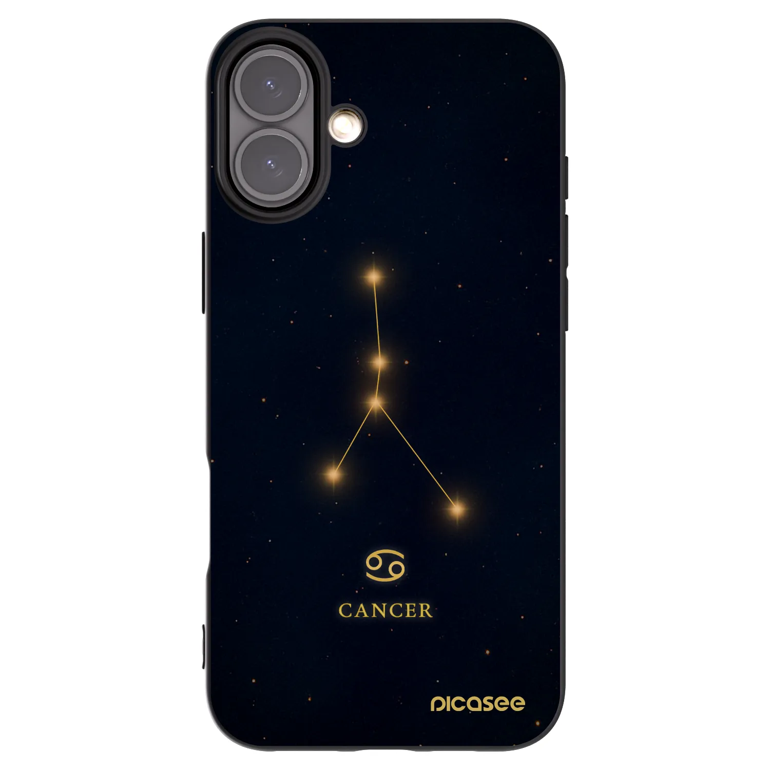 Picasee silikonový černý obal pro Apple iPhone 16 Plus - CANCER