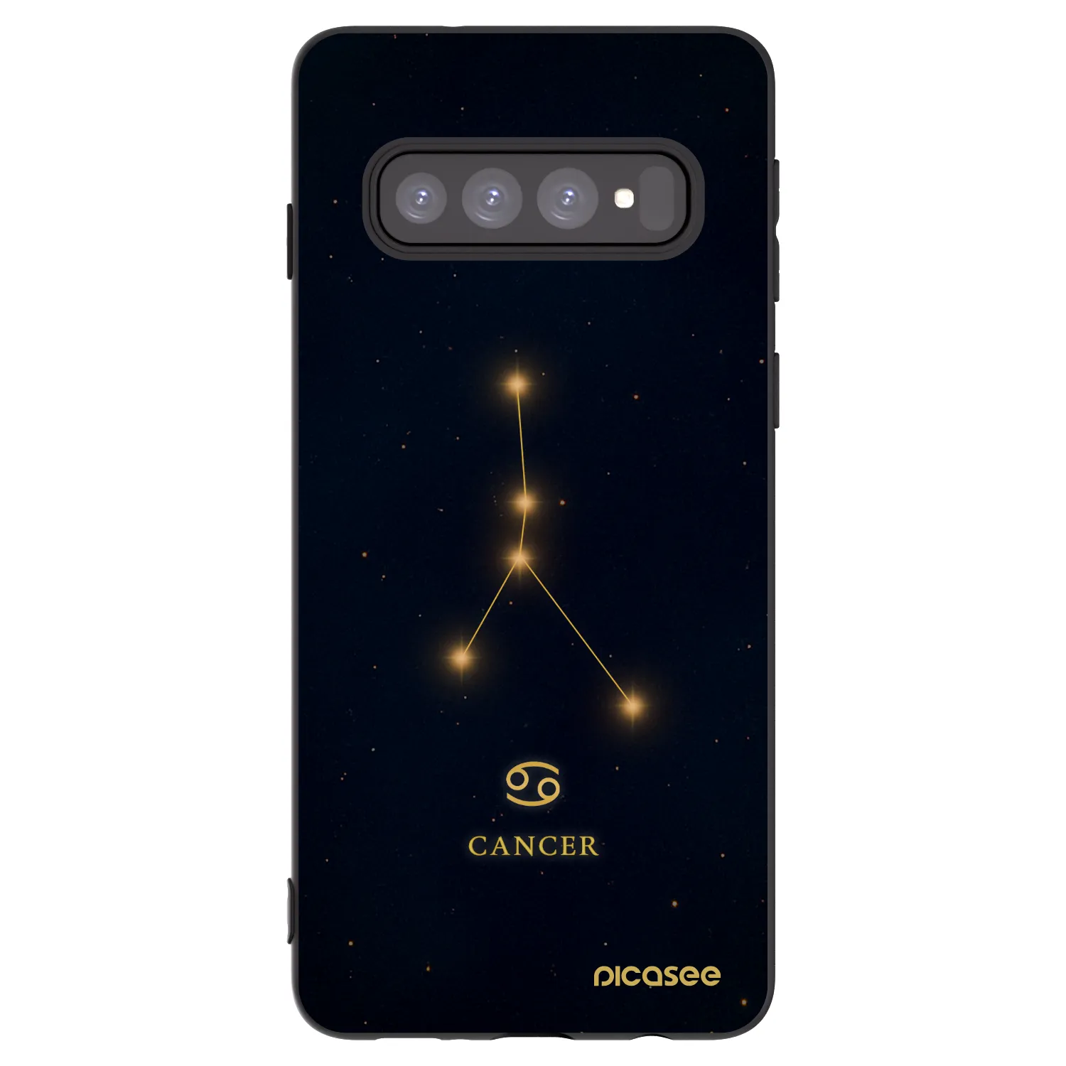Picasee silikonový černý obal pro Samsung Galaxy S10 G973 - CANCER