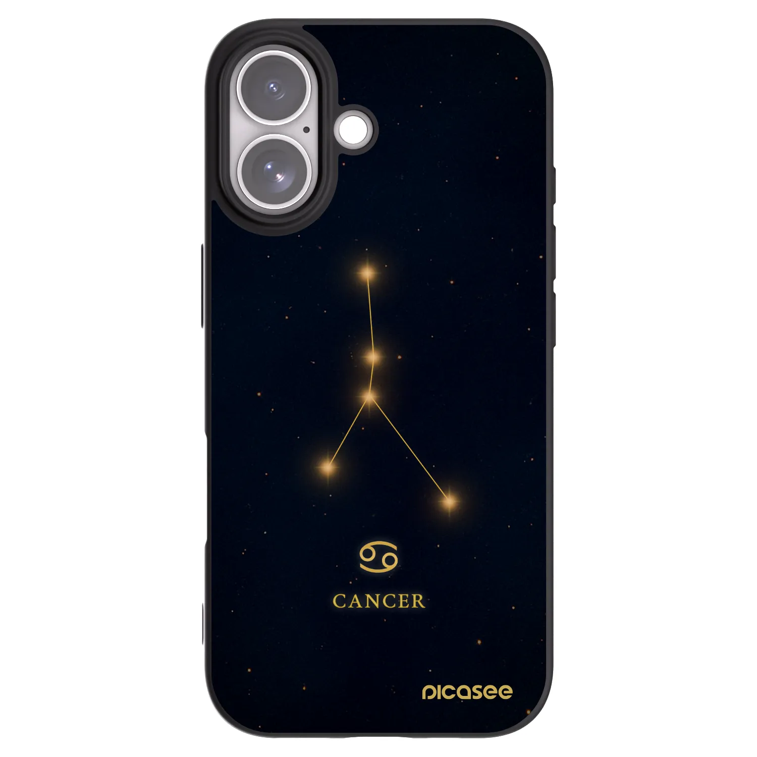 Picasee silikonový černý obal pro Apple iPhone 17 - CANCER