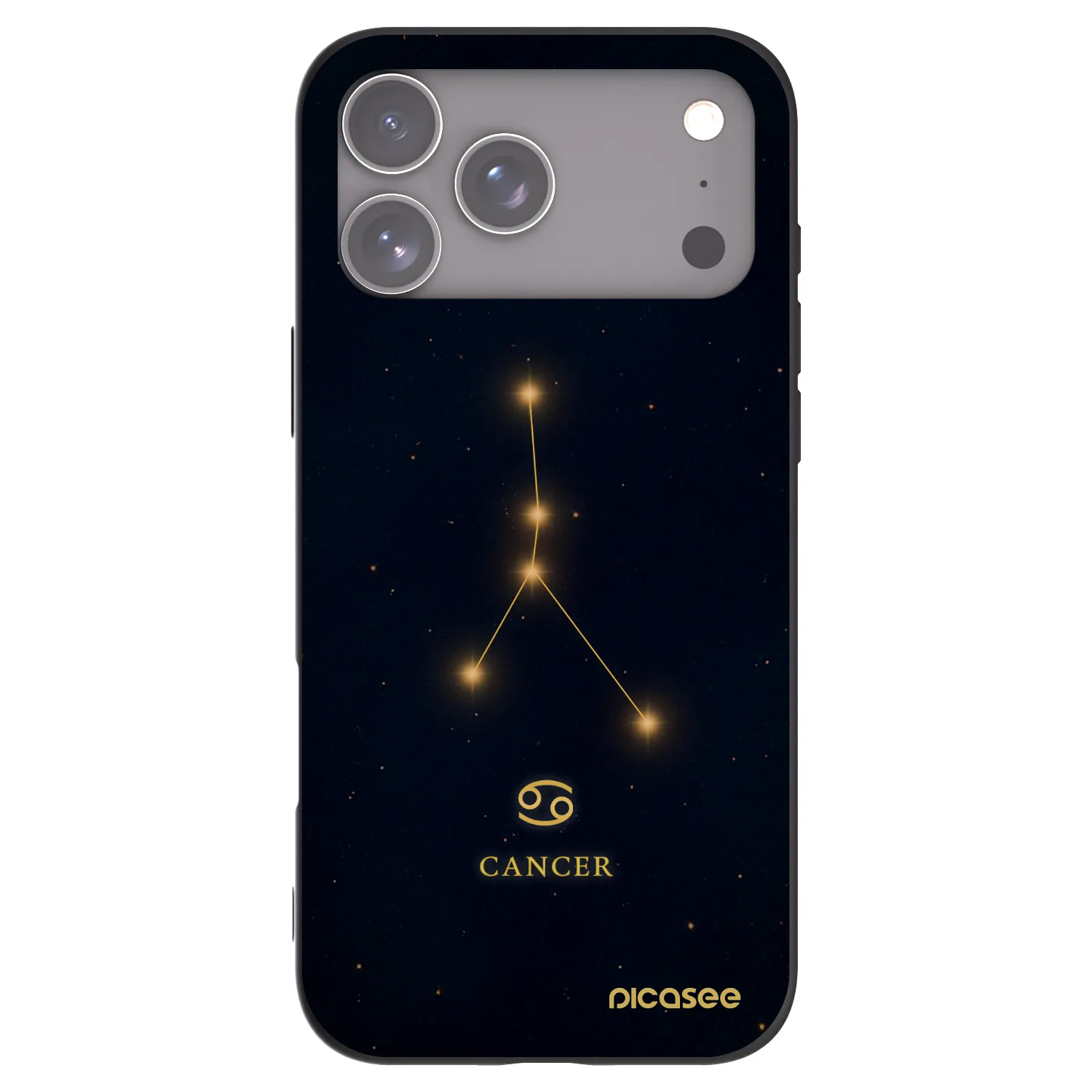 Picasee silikonový černý obal pro Apple iPhone 17 Pro Max - CANCER