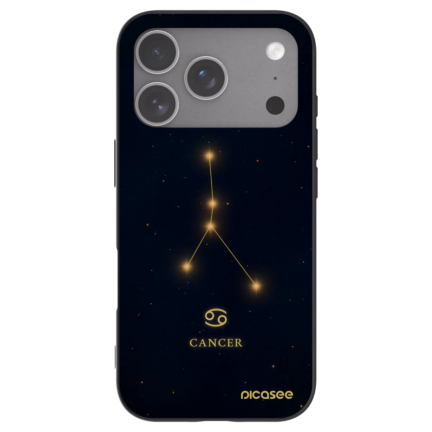 Picasee silikonový černý obal pro Apple iPhone 18 Pro - CANCER