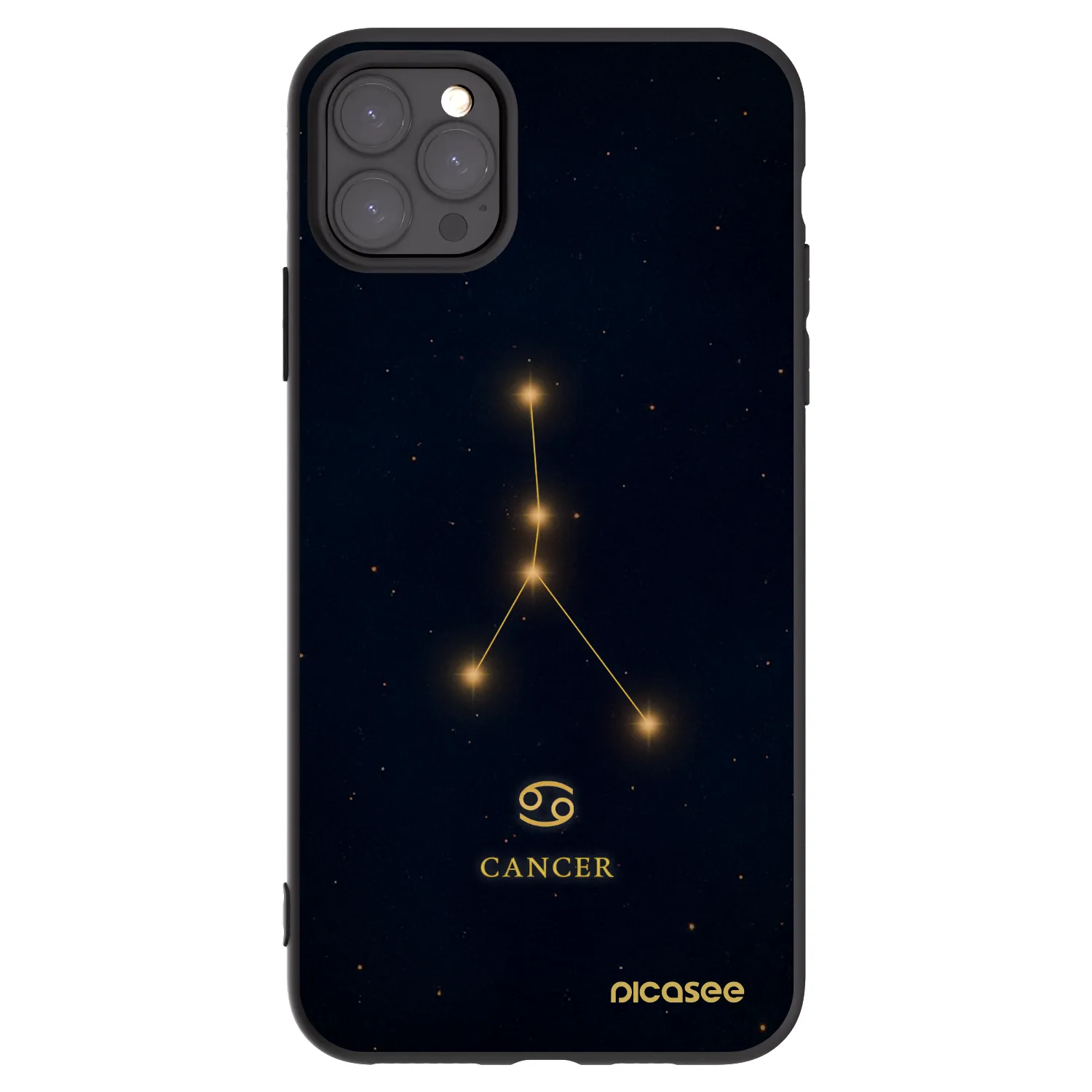 Picasee silikonový černý obal pro Apple iPhone 11 Pro Max - CANCER