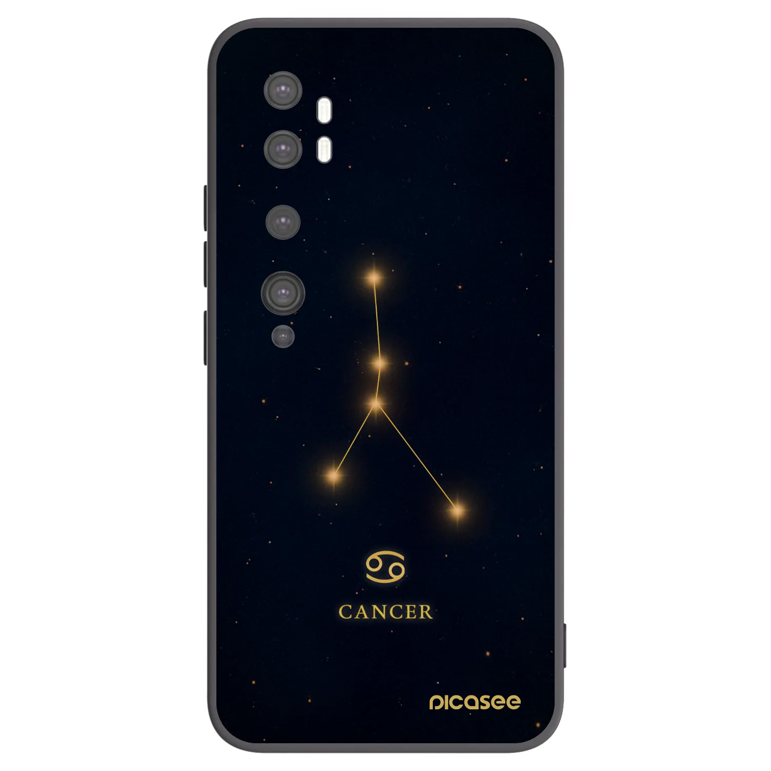Picasee silikonový černý obal pro Xiaomi Mi Note 10 (Pro) - CANCER