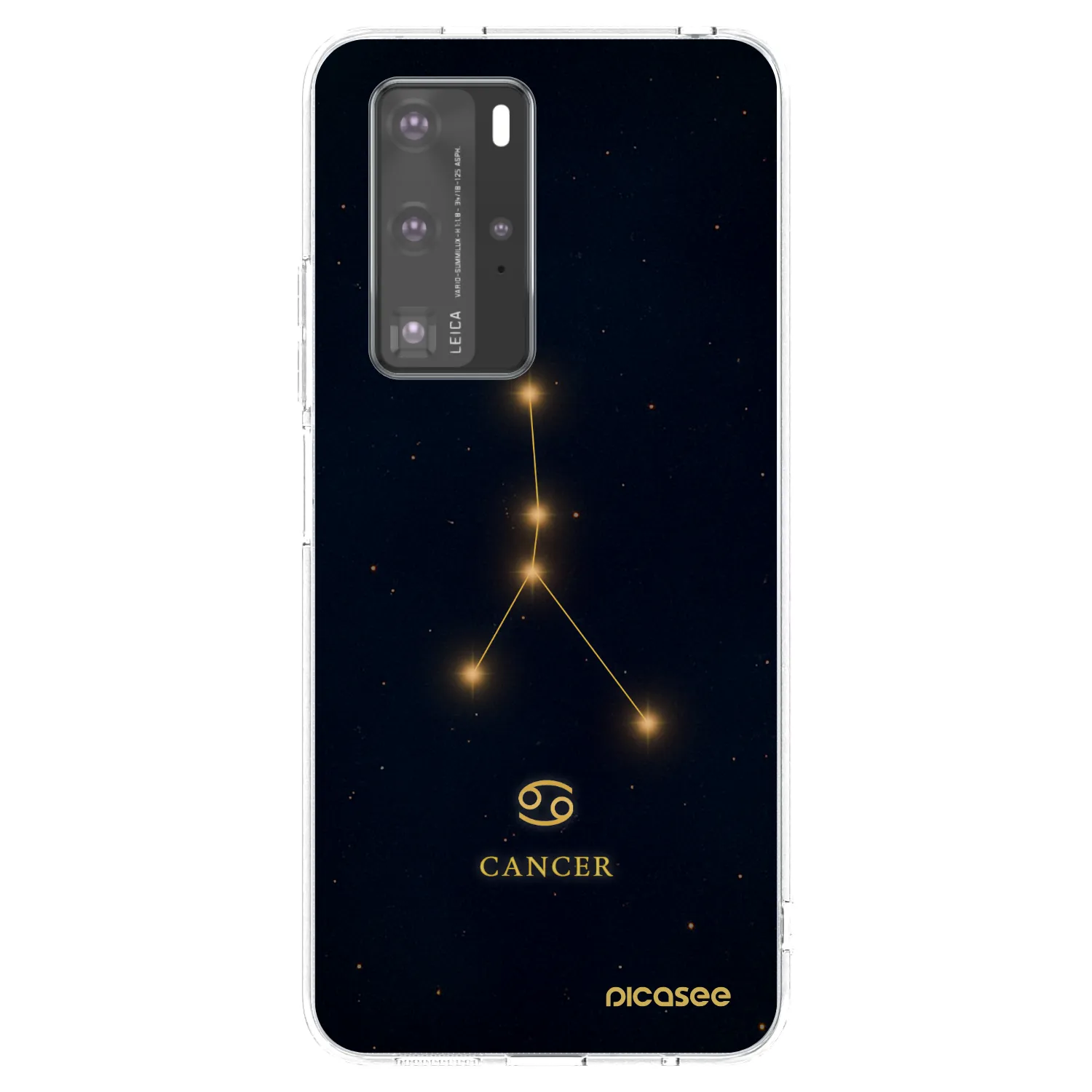 Picasee silikonový průhledný obal pro Huawei P40 Pro - CANCER