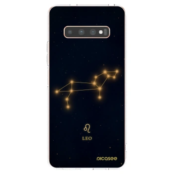 Picasee silikonový průhledný obal pro Samsung Galaxy S10 Plus G975 - LEO