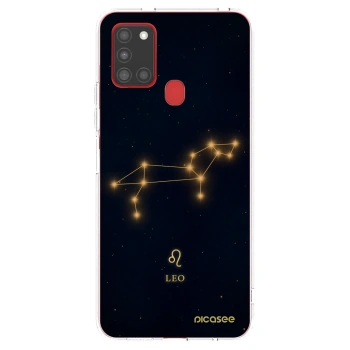 Picasee silikonový průhledný obal pro Samsung Galaxy A21s - LEO