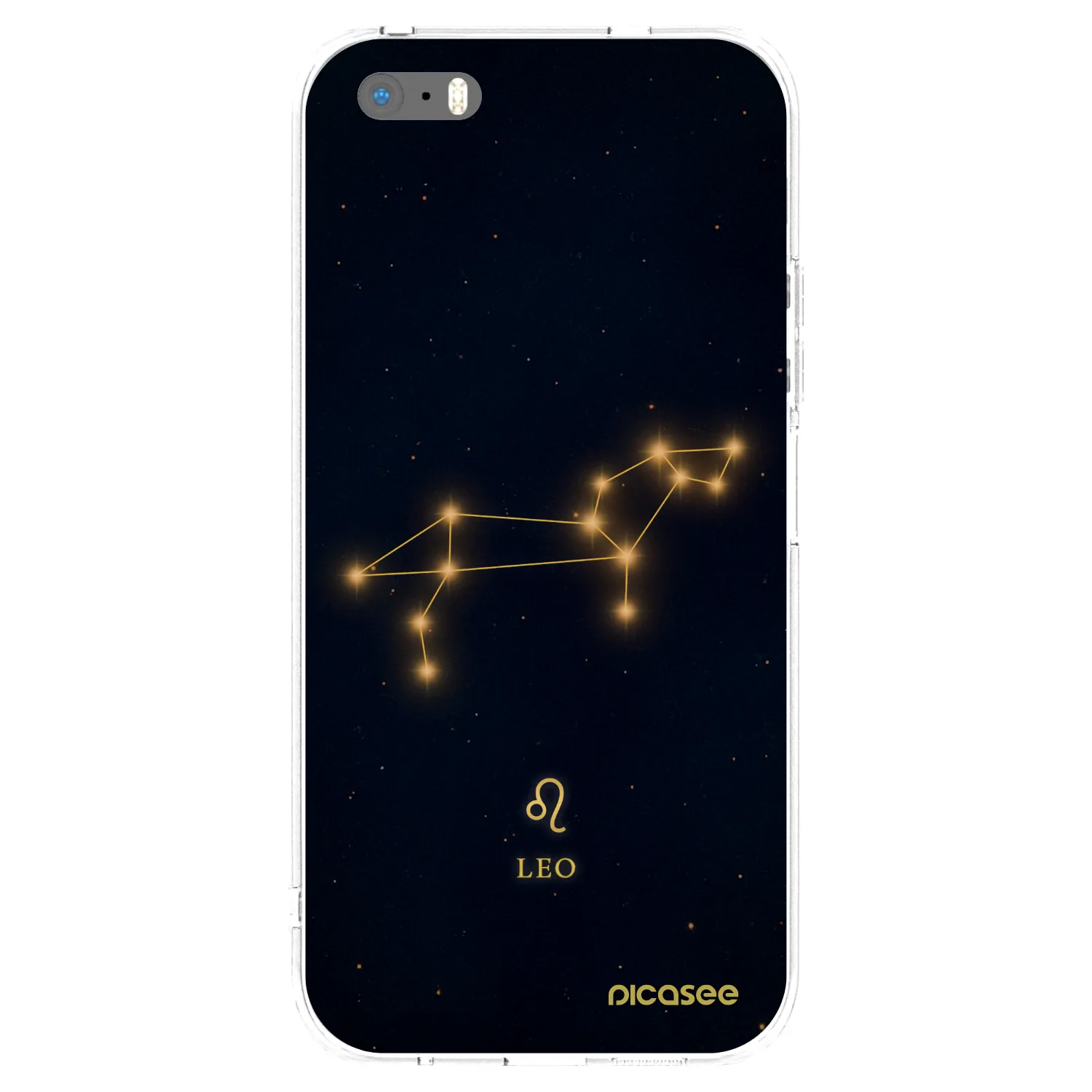 Picasee silikonový průhledný obal pro Apple iPhone 5/5S/SE - LEO