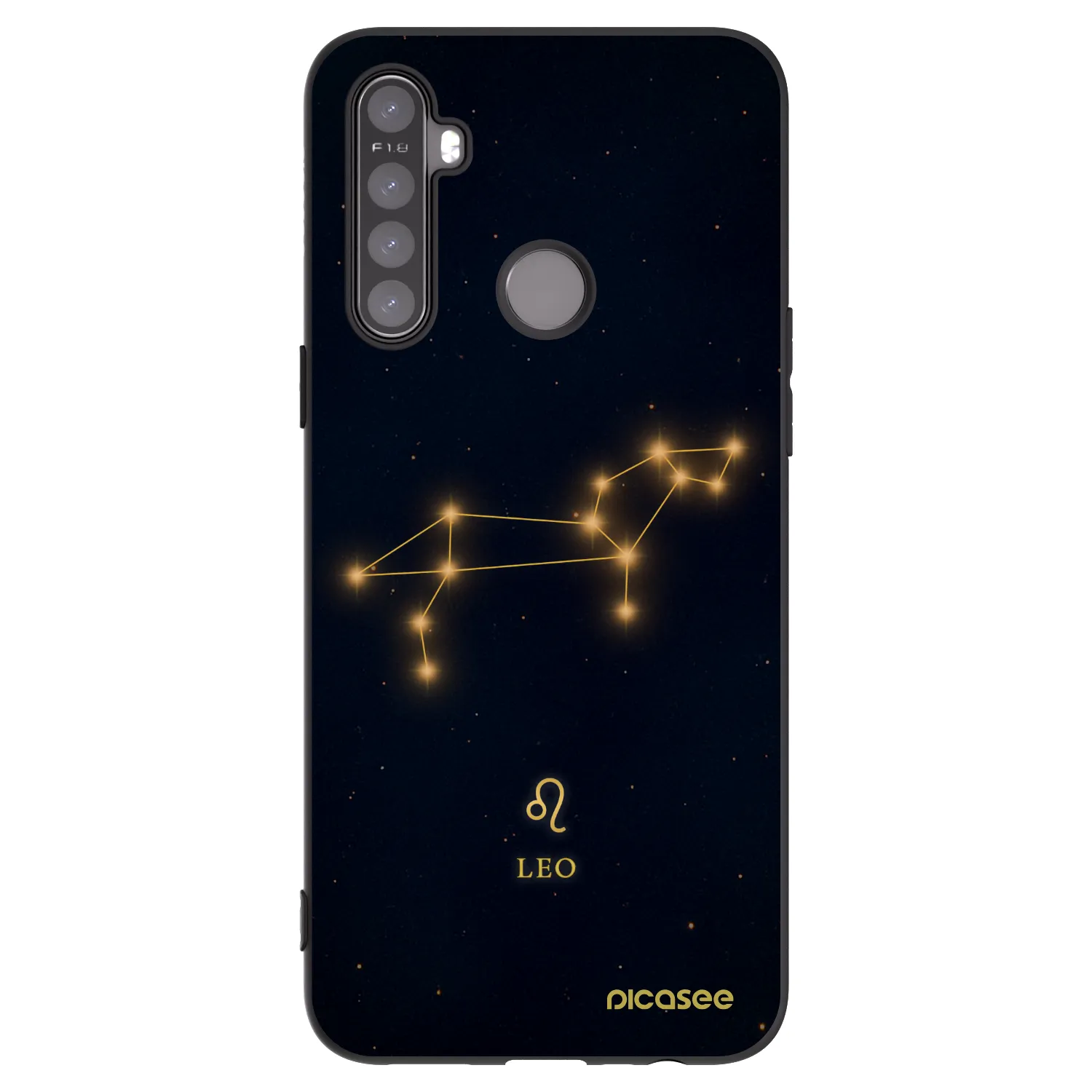 Picasee silikonový černý obal pro Realme 5 - LEO