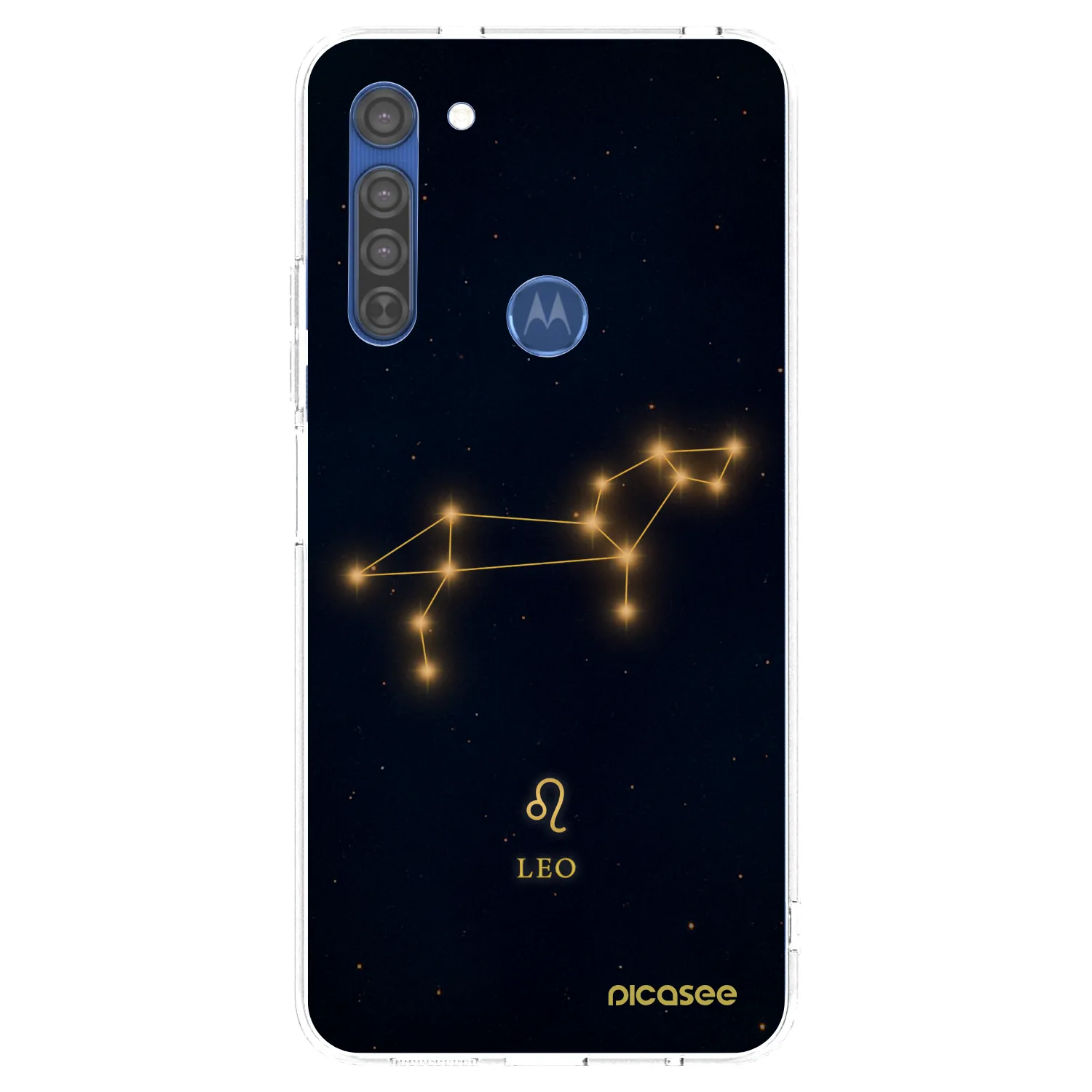 Picasee silikonový průhledný obal pro Motorola Moto G8 - LEO