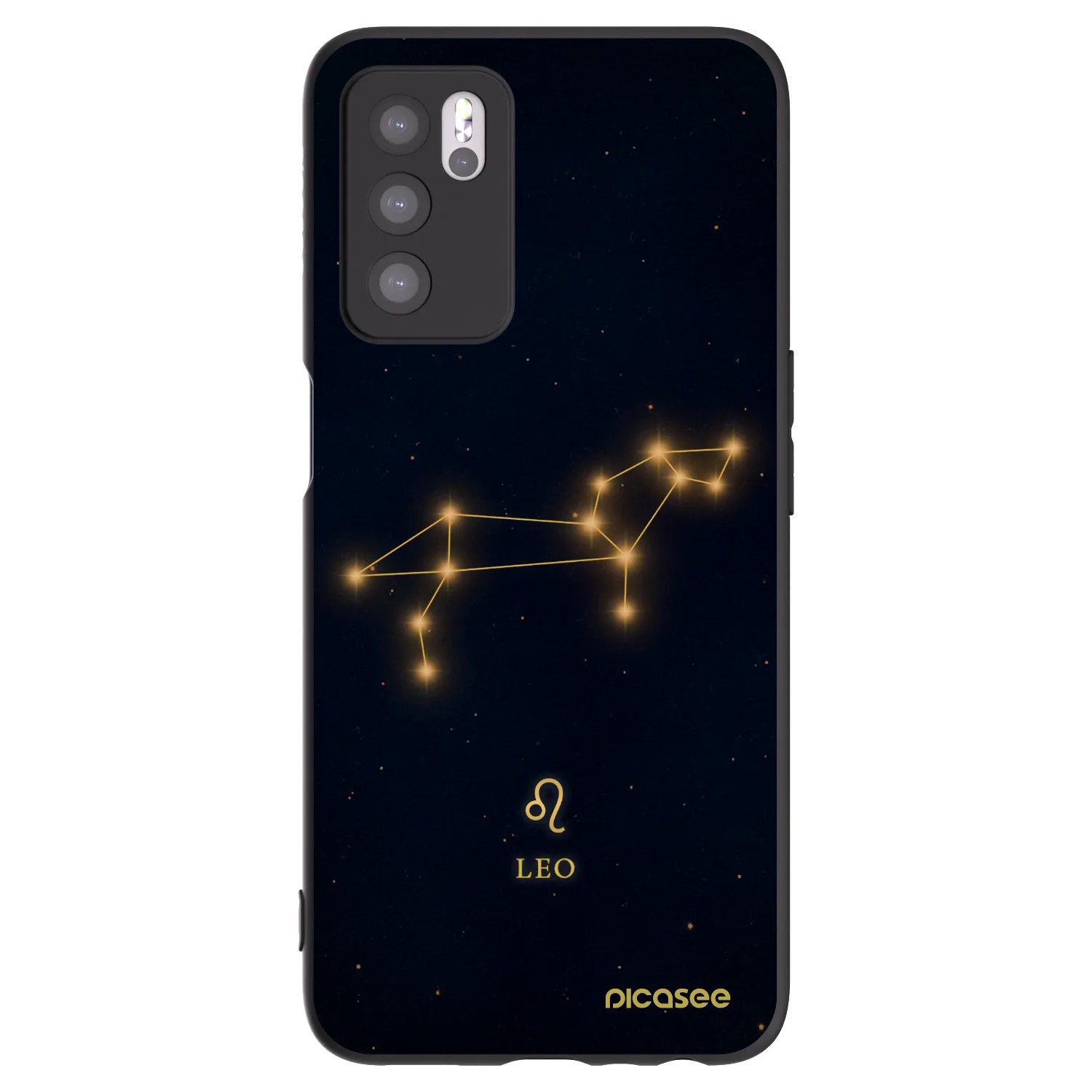 Picasee silikonový černý obal pro OPPO A16s - LEO