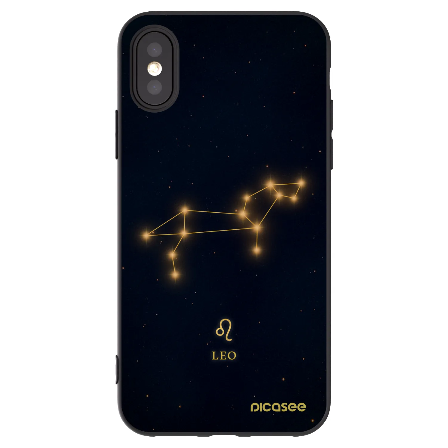 Picasee silikonový černý obal pro Apple iPhone X/XS - LEO
