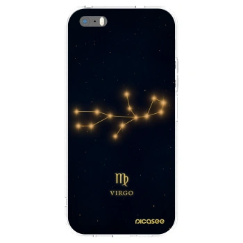 Picasee silikonový průhledný obal pro Apple iPhone 5/5S/SE - VIRGO