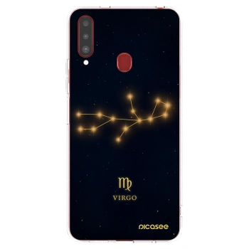 Picasee silikonový průhledný obal pro Samsung Galaxy A20s - VIRGO