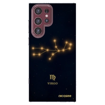 Picasee silikonový průhledný obal pro Samsung Galaxy S22 Ultra 5G - VIRGO