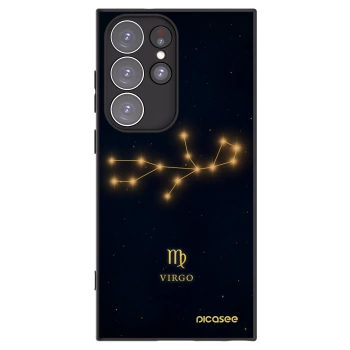 Picasee silikonový černý obal pro Samsung Galaxy S23 Ultra 5G - VIRGO