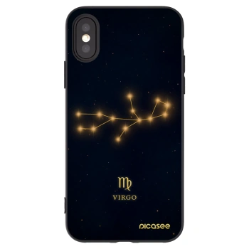 Picasee silikonový černý obal pro Apple iPhone X/XS - VIRGO