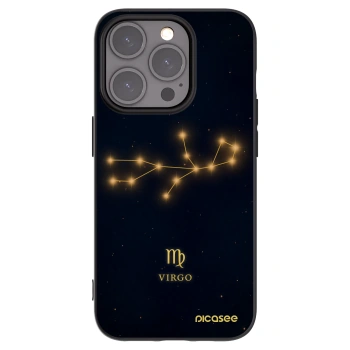 Picasee silikonový černý obal pro Apple iPhone 15 Pro - VIRGO