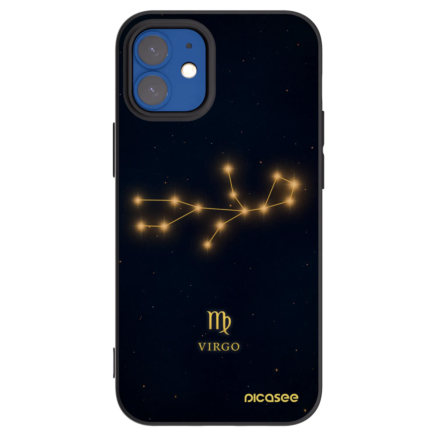 Picasee silikonový černý obal pro Apple iPhone 12 mini - VIRGO