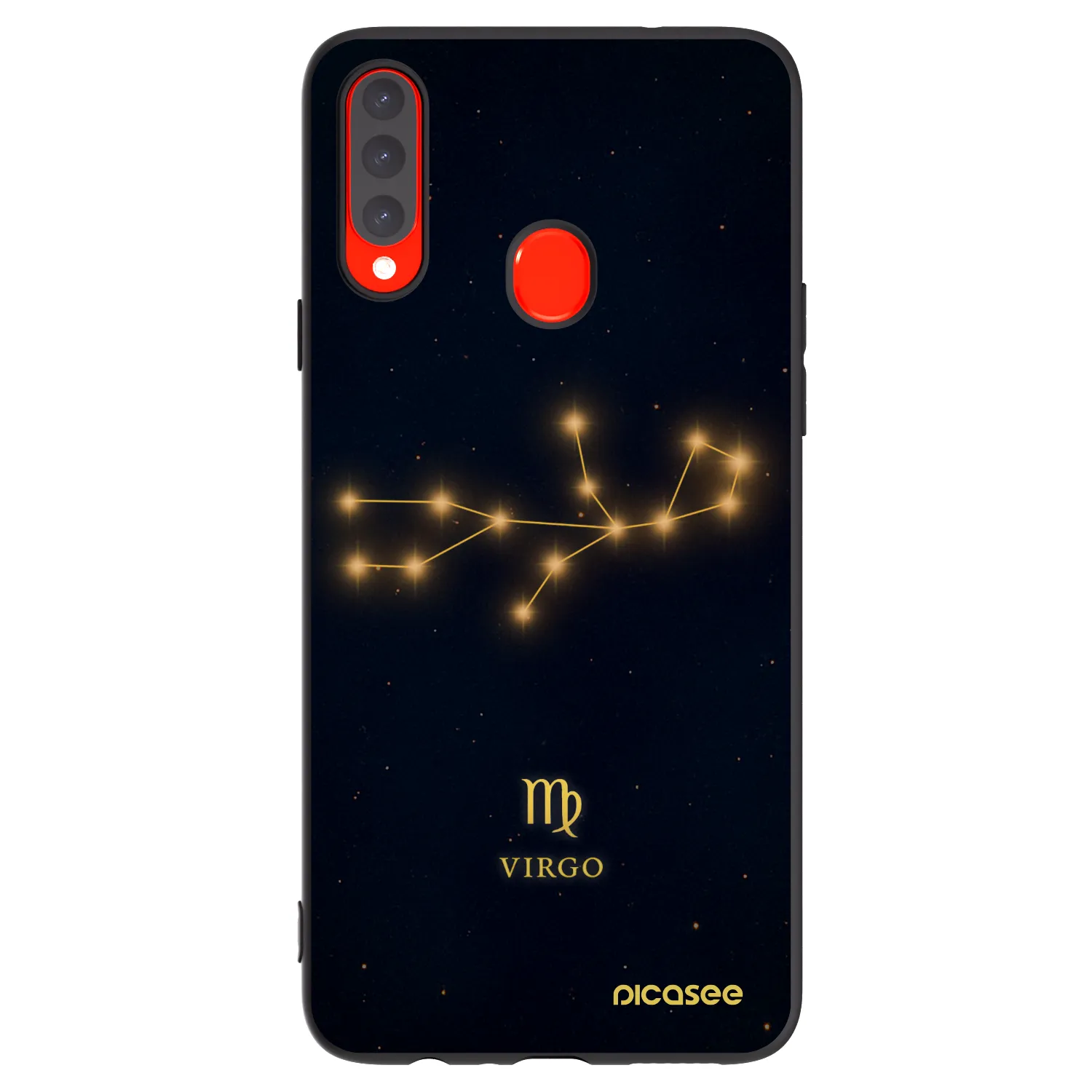 Picasee silikonový černý obal pro Samsung Galaxy A20s - VIRGO