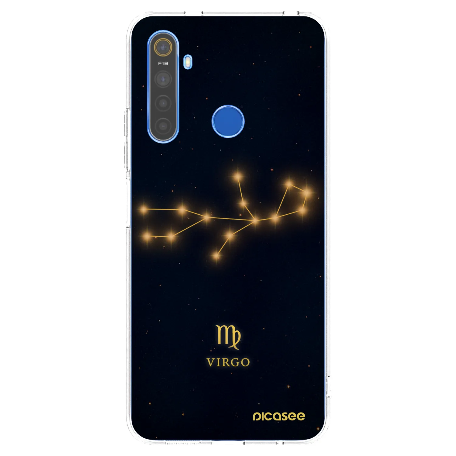 Picasee silikonový průhledný obal pro Realme 5 - VIRGO