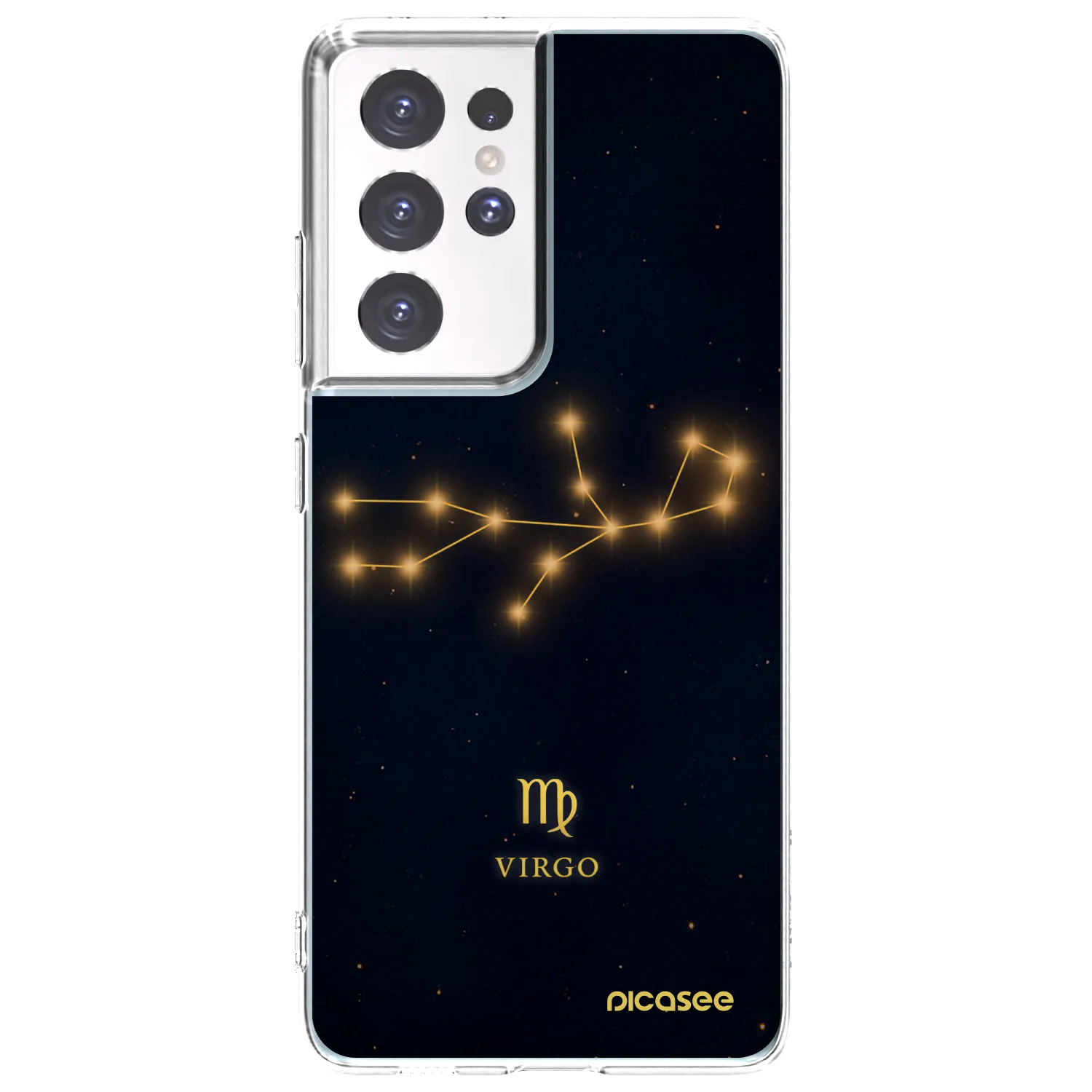 Picasee silikonový průhledný obal pro Samsung Galaxy S21 Ultra 5G G998B - VIRGO